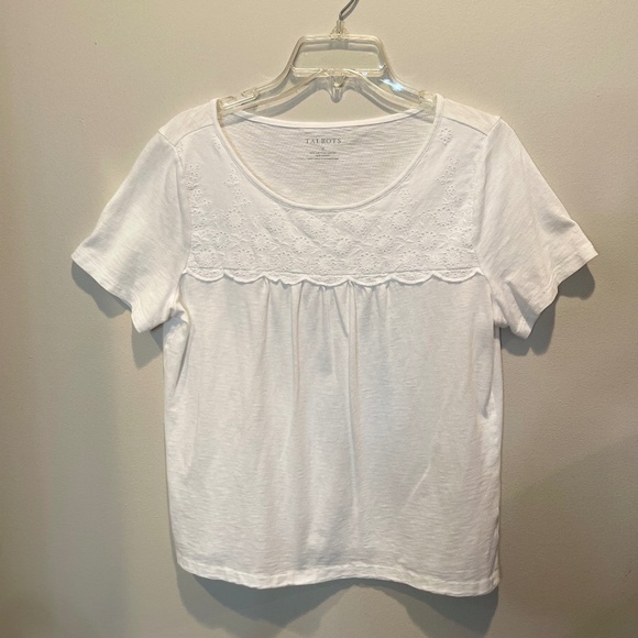 3 for $22 - Talbots White Tee - M - Picture 2 of 4